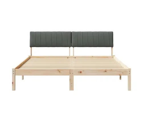 Lovos Rėmas Ruda Ir Tamsiai Pilka 160 X 200 Cm Pušies Masyvas