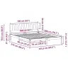 Gultas Rāmis Braun Un Taupe 160 X 200 Cm Priedes Masīvkoks Vidaxl