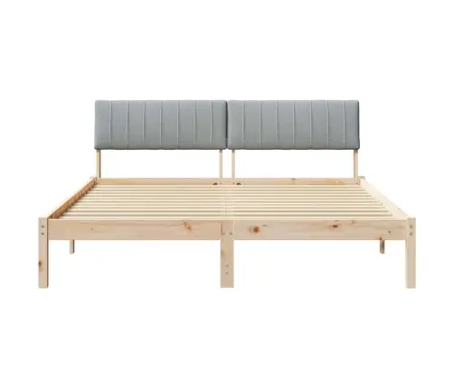 Lovos Rėmas Ruda Ir Šviesiai Pilka 150 X 200 Cm Pušies Masyvas