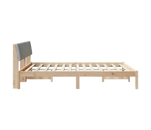 Lovos Rėmas Ruda Ir Šviesiai Pilka 150 X 200 Cm Pušies Masyvas