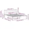 Gultas Rāmis Ar Galvas Klāju Brūns Un Tumši Pelēks 150 X 200 Cm Vidaxl