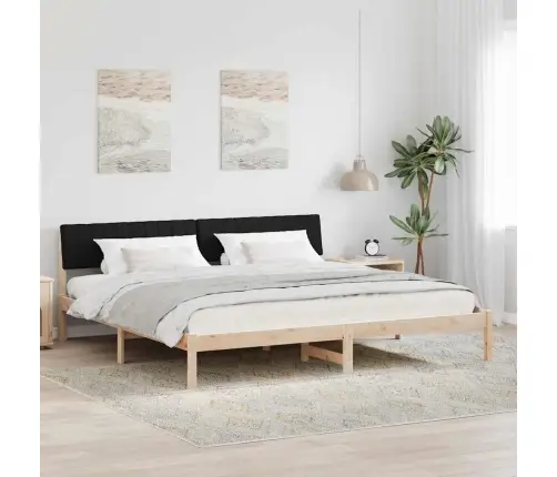 Lovos Rėmas Ruda Ir Juoda 150 X 200 Cm Pušies Masyvas