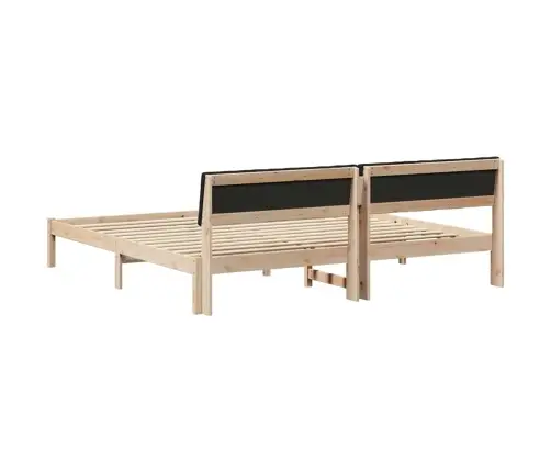 Lovos Rėmas Ruda Ir Juoda 150 X 200 Cm Pušies Masyvas