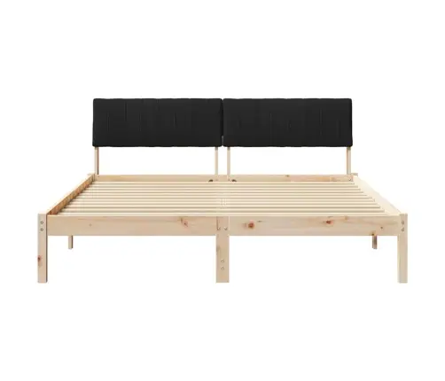 Lovos Rėmas Ruda Ir Juoda 150 X 200 Cm Pušies Masyvas