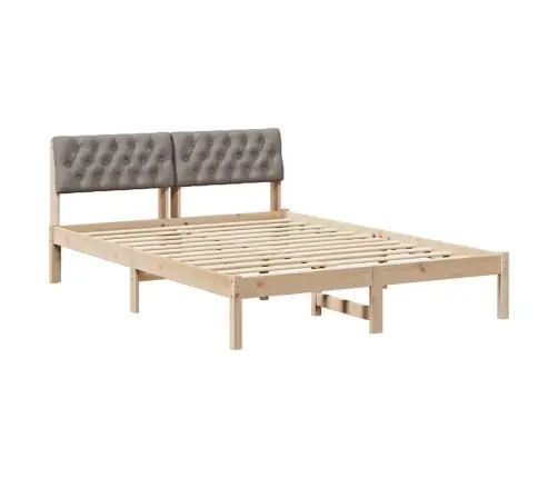 Lovos Rėmas Ruda Ir Taupe 140 X 200 Cm Pušies Masyvas