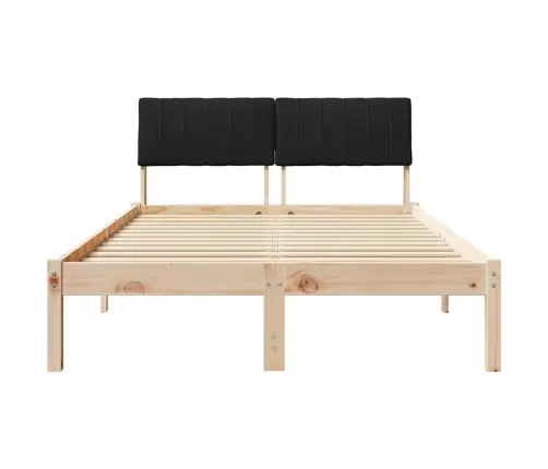 Gultas Rāmis Brūna Un Melna 120 X 200 Cm Priedes Masīvkoks Vidaxl