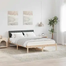 Beti Raam Peaga Pruun Ja Tumehall 140 X 190 Cm Männipuit Beti Raam Peaga Pruun Ja Tumehall 140 X 190 Cm Männipuit