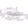 Gultas Rāmis Ar Galvas Klāju Brūns Un Tumši Pelēks 140 X 190 Cm Vidaxl