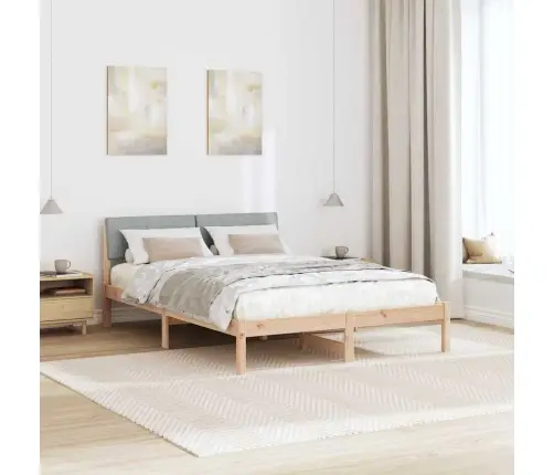 Beti Raam Peaga Pruun Ja Helehall 135 X 190 Cm Männipuit