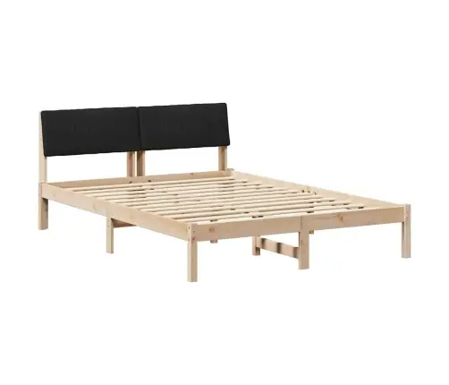 Gultas Rāmis Brūna Un Melna 135 X 190 Cm Priedes Masīvkoks Vidaxl