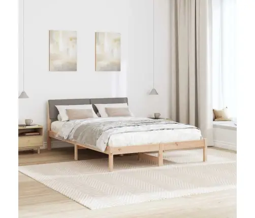 Lovos Rėmas Ruda Ir Taupe 135 X 190 Cm Pušies Masyvas