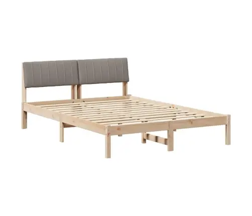 Lovos Rėmas Ruda Ir Taupe 135 X 190 Cm Pušies Masyvas