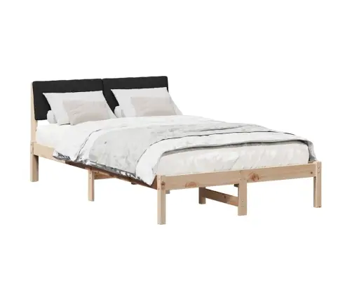 Gultas Rāmis Brūna Un Melna 120 X 190 Cm Priedes Masīvkoks Vidaxl