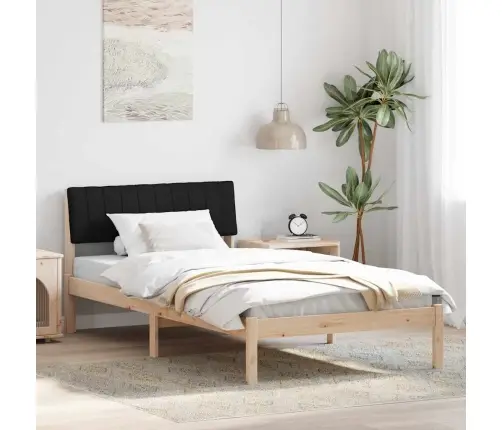 Gultas Rāmis Brūna Un Melna 100 X 200 Cm Priedes Masīvkoks Vidaxl