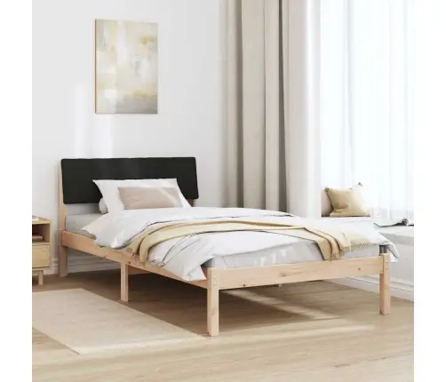 Gultas Rāmis Brūna Un Melna 100 X 200 Cm Priedes Masīvkoks Vidaxl