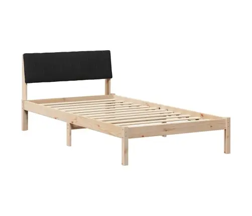 Gultas Rāmis Brūna Un Melna 100 X 200 Cm Priedes Masīvkoks Vidaxl