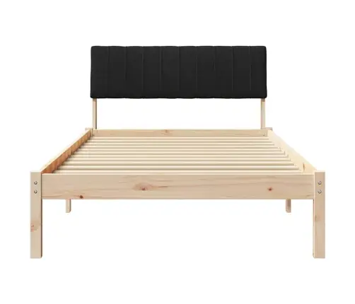 Gultas Rāmis Brūna Un Melna 100 X 200 Cm Priedes Masīvkoks Vidaxl