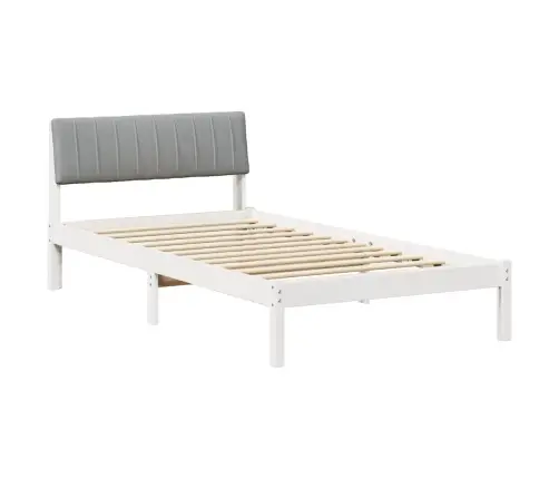 Lovos Rėmas Balta Ir Šviesiai Pilka 100 X 200 Cm Pušies Masyvas