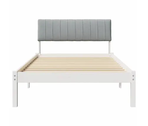 Lovos Rėmas Balta Ir Šviesiai Pilka 100 X 200 Cm Pušies Masyvas