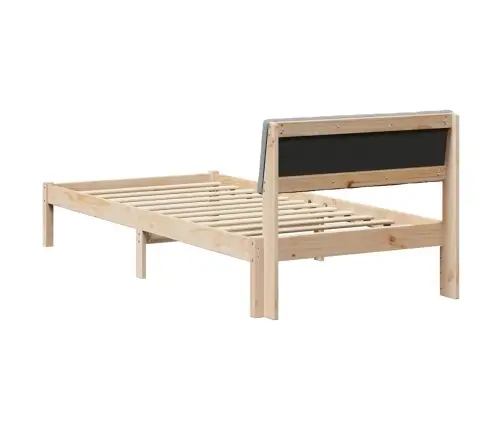 Gultas Rāmis Ar Galvas Klāju Brūna Un Gaiši Pelēka 90 X 200 Cm Vidaxl