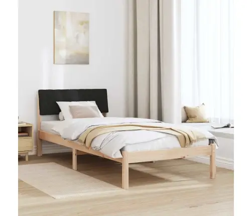 Lovos Rėmas Ruda Ir Juoda 90 X 200 Cm Pušies Masyvas