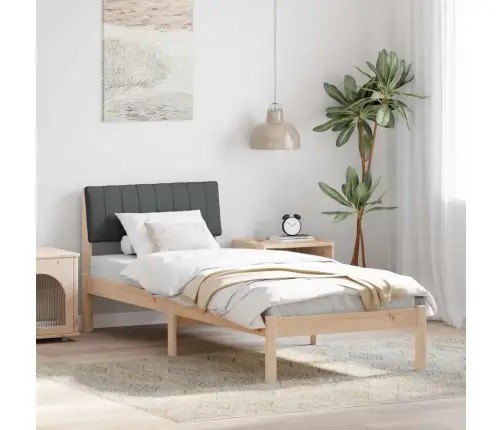 Lovos Rėmas Ruda Ir Tamsiai Pilka 80 X 200 Cm Pušies Masyvas