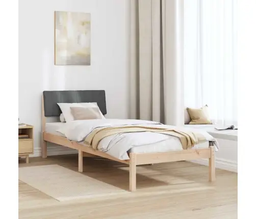 Lovos Rėmas Ruda Ir Tamsiai Pilka 80 X 200 Cm Pušies Masyvas