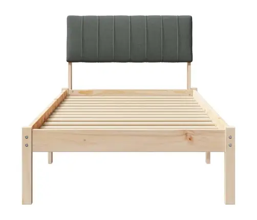 Lovos Rėmas Ruda Ir Tamsiai Pilka 80 X 200 Cm Pušies Masyvas
