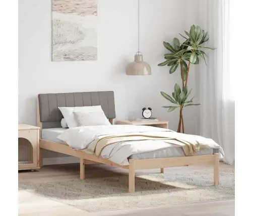 Beti Raam Peaga Pruun Ja Taupe 90 X 190 Cm Männipuit