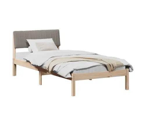 Beti Raam Peaga Pruun Ja Taupe 90 X 190 Cm Männipuit