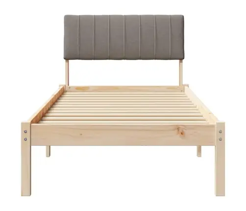 Gultas Rāmis Braun Un Taupe 75 X 190 Cm Priedes Masīvkoks Vidaxl