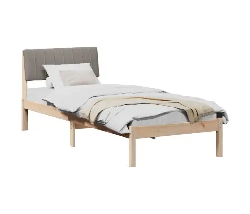 Gultas Rāmis Braun Un Taupe 75 X 190 Cm Priedes Masīvkoks Vidaxl