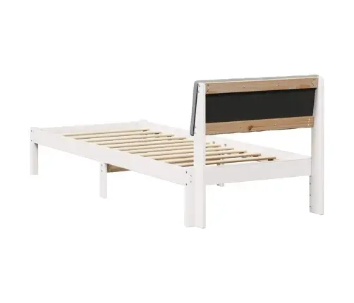 Lovos Rėmas Balta Ir Šviesiai Pilka 75 X 190 Cm Pušies Masyvas