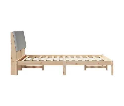 Lovos Rėmas Ruda Ir Šviesiai Pilka 140 X 200 Cm Pušies Masyvas