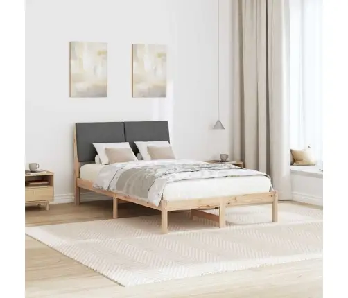 Beti Raam Peaga Pruun Ja Tumehall 120 X 200 Cm Männipuit