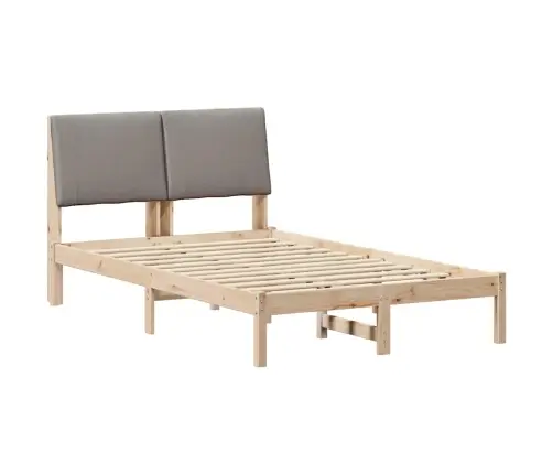 Gultas Rāmis Braun Un Taupe 120 X 200 Cm Priedes Masīvkoks Vidaxl