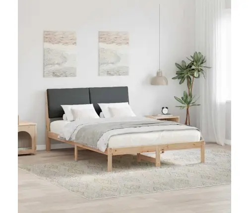 Beti Raam Peaga Pruun Ja Tumehall 140 X 190 Cm Männipuit