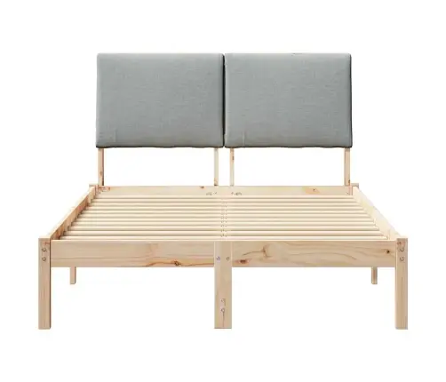 Lovos Rėmas Ruda Ir Šviesiai Pilka 135 X 190 Cm Pušies Masyvas