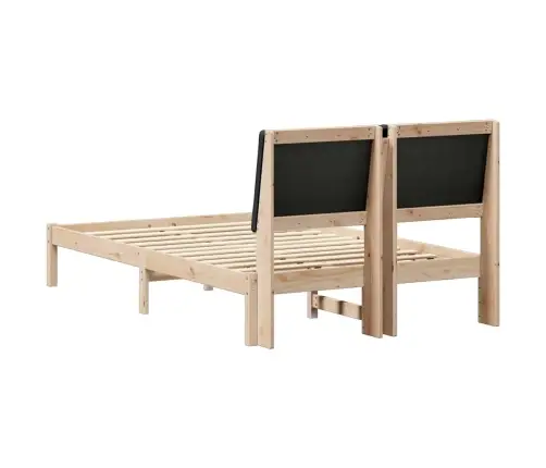 Gultas Rāmis Brūna Un Melna 135 X 190 Cm Priedes Masīvkoks Vidaxl