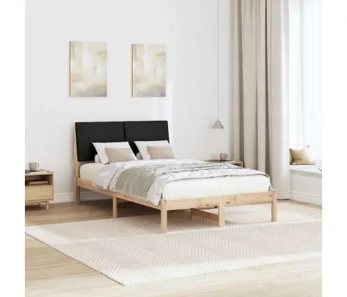 Lovos Rėmas Ruda Ir Juoda 120 X 190 Cm Pušies Masyvas