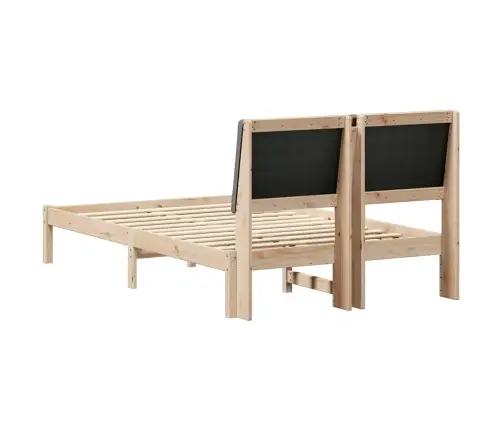 Gultas Rāmis Braun Un Taupe 120 X 190 Cm Priedes Masīvkoks Vidaxl