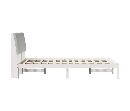 Lovos Rėmas Balta Ir Šviesiai Pilka 120 X 190 Cm Pušies Masyvas