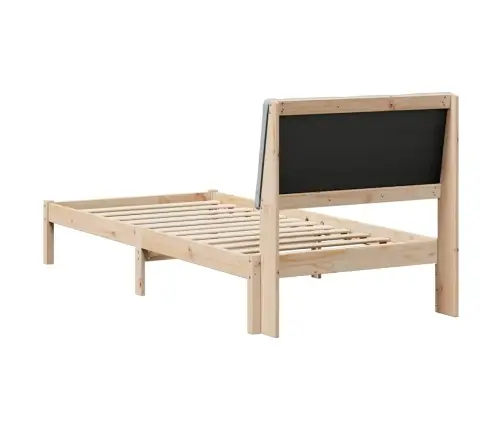 Gultas Rāmis Ar Galvas Klāju Brūna Un Gaiši Pelēka 100 X 200 Cm Vidaxl