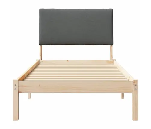 Lovos Rėmas Ruda Ir Tamsiai Pilka 100 X 200 Cm Pušies Masyvas