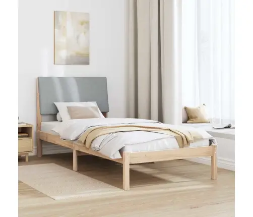 Lovos Rėmas Ruda Ir Šviesiai Pilka 90 X 200 Cm Pušies Masyvas