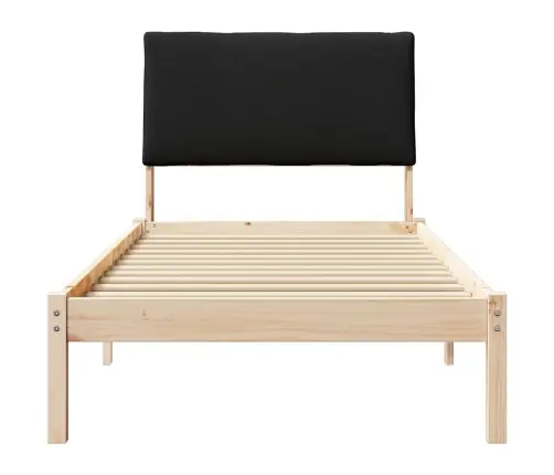 Gultas Rāmis Brūna Un Melna 90 X 200 Cm Priedes Masīvkoks Vidaxl