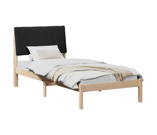 Gultas Rāmis Brūna Un Melna 90 X 200 Cm Priedes Masīvkoks Vidaxl