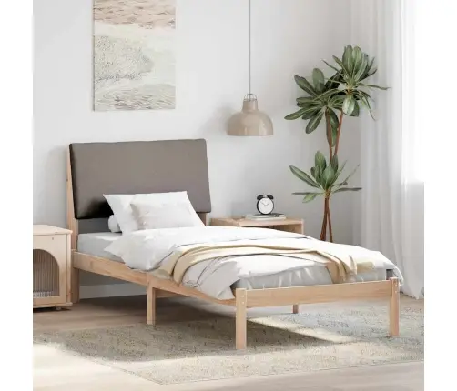 Beti Raam Peaga Pruun Ja Taupe 90 X 200 Cm Männipuit