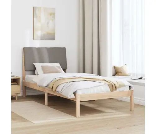 Beti Raam Peaga Pruun Ja Taupe 90 X 200 Cm Männipuit