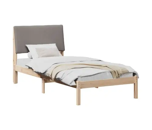 Beti Raam Peaga Pruun Ja Taupe 90 X 200 Cm Männipuit